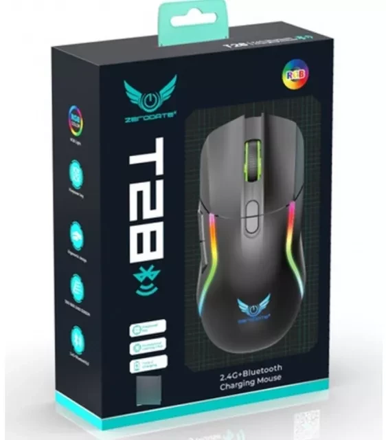 Миша бездротова комп'ютерна ігрова Zerodate Black (T28) - фото 4 Миша бездротова комп'ютерна ігрова Zerodate Black (T28) - фото 4