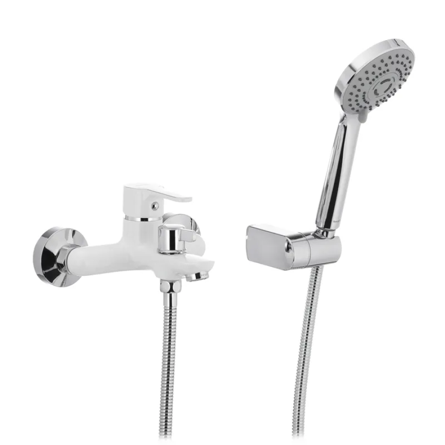 Смеситель для ванной квадратный IBERGRIF Square M13222W White (IB0033)