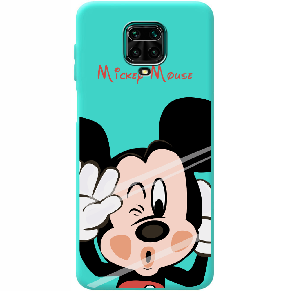 Чехол Boxface Xiaomi Redmi Note 9S Mister M Мятный силикон (39475-cc58-39917)