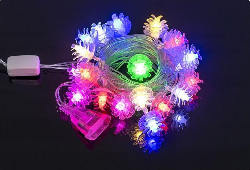 Гирлянда электрическая D-22 Garland Шишки LED цветная 20 шт. 4 м (602)