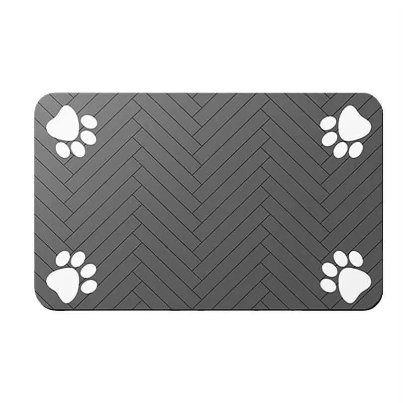 Килимок під миску для тварин нековзний силіконовий 48х29 см Сірий Килимок під миску для тварин нековзний силіконовий 48х29 см Сірий