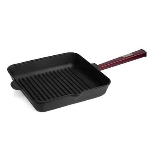 Сковорода-гриль чавунна Optima 260х260х50 мм Bordo (8708768)