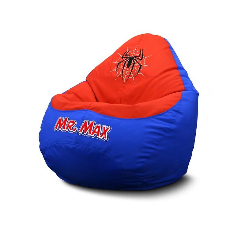 Кресло мешок iPuff Spider-Man Classic logo width Name Оксфорд XL 80x110 см Красный/Синий