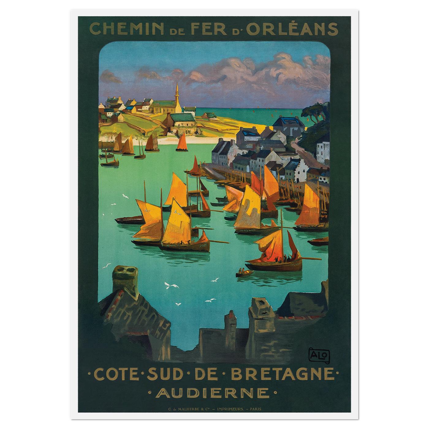 Плакат Одьєрн 1921 Франція Ретро 59x84 см (0377)