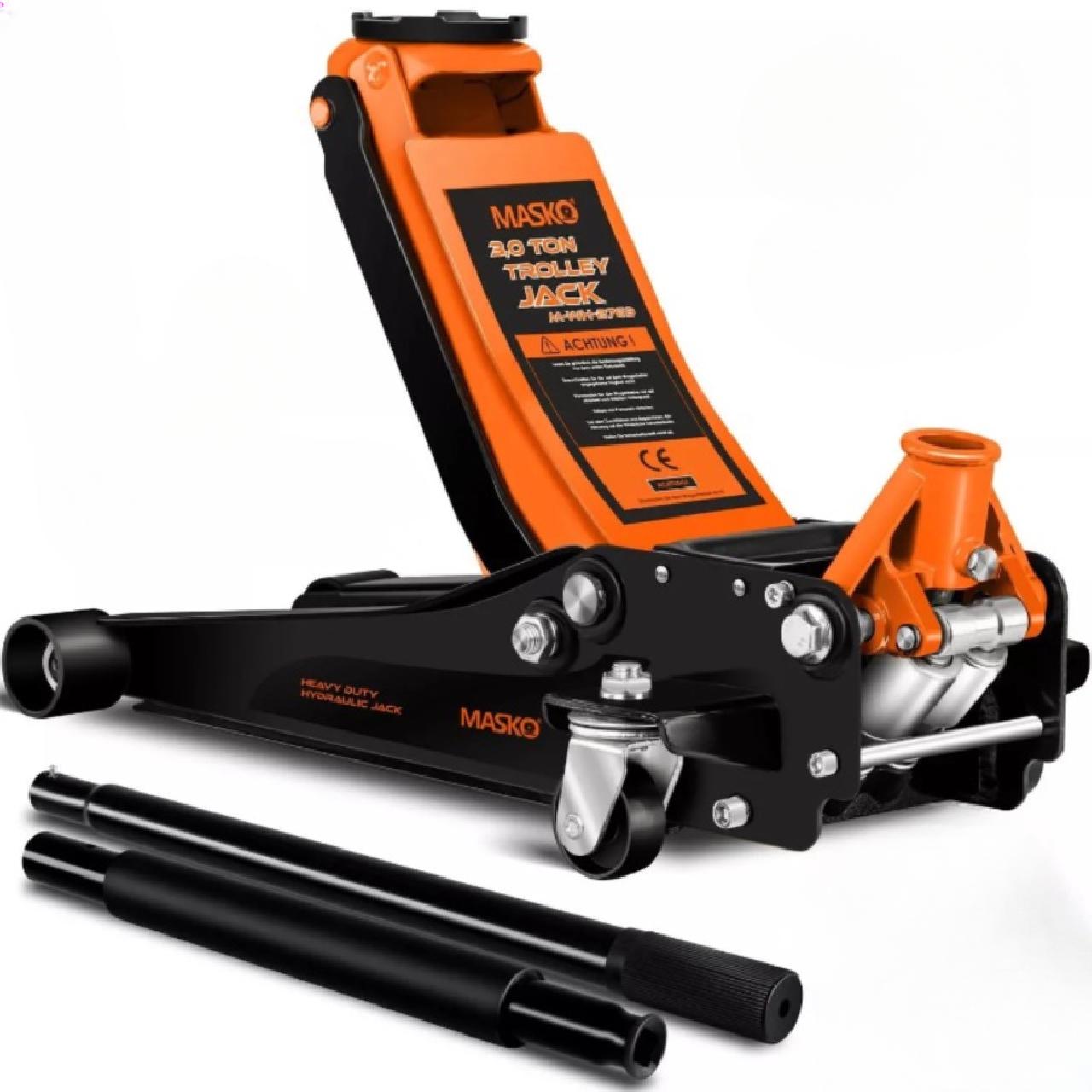 Домкрат гидравлический автомобильный MASKO с маневровым домкратом 3 т Оранжевый Домкрат гидравлический автомобильный MASKO с маневровым домкратом 3 т Оранжевый