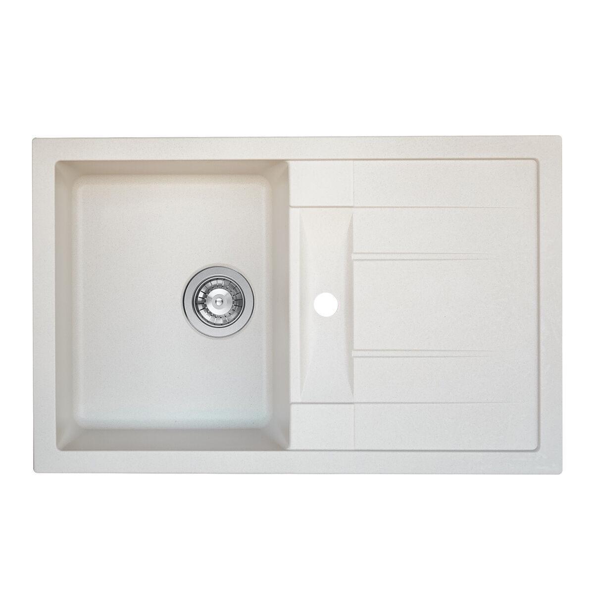 Мойка для кухни Platinum 7850 Troya гранит матовый Белый в точку