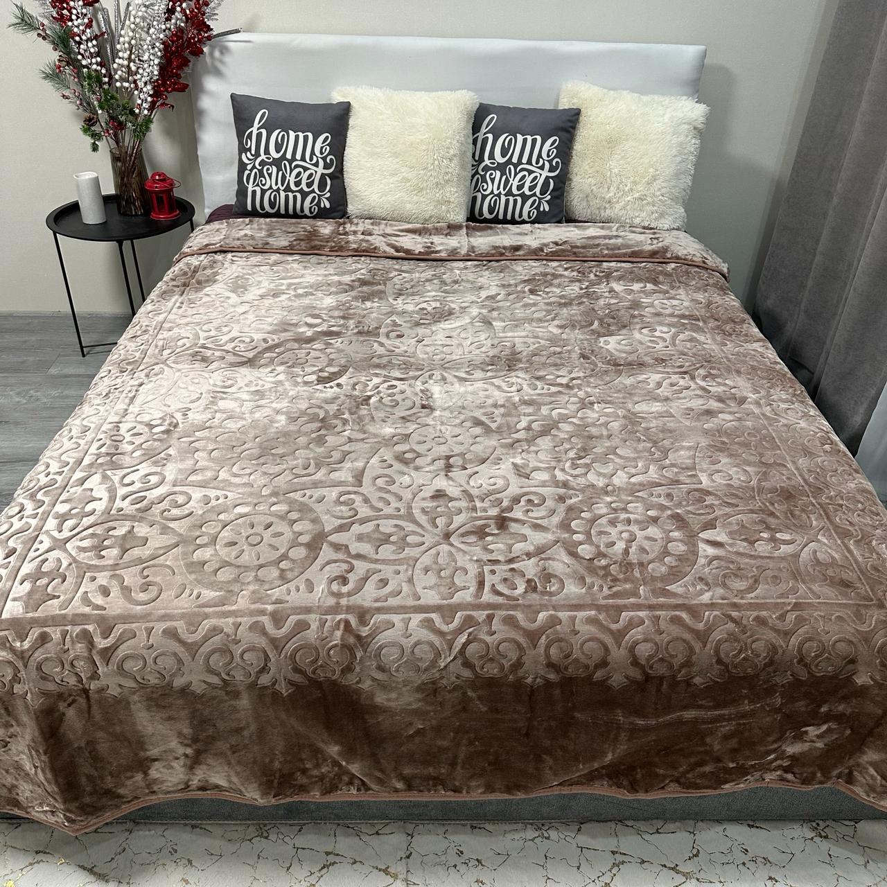 Покривало на ліжко акрилове 200x230 см Кавовий (P-акрил-13) - фото 4 Покривало на ліжко акрилове 200x230 см Кавовий (P-акрил-13) - фото 4