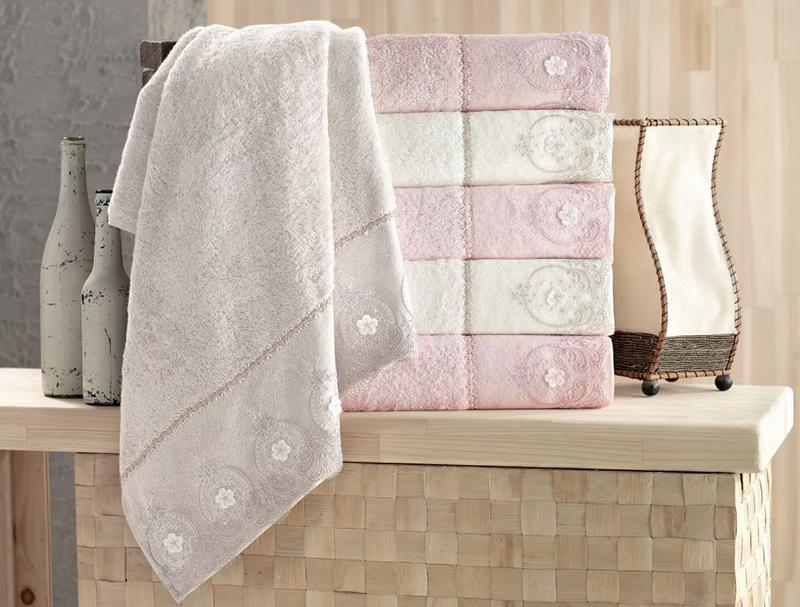 Набір рушників Pupilla Alvin 3D з гіпюром 6 шт. 50х90 см - фото 2 Набір рушників Pupilla Alvin 3D з гіпюром 6 шт. 50х90 см - фото 2