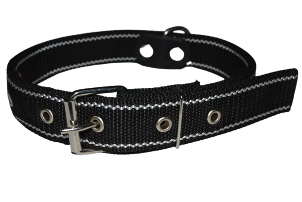 Нашийник для тварин капроновий подвійний 30 мм х 43-53 см Чорний (2296447457) - фото 1