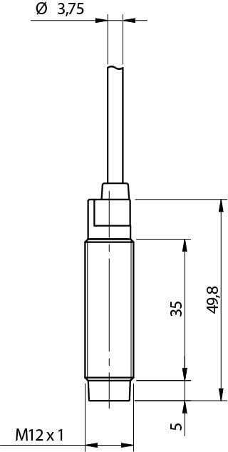 Индуктивный датчик M.D. Micro Detectors S.p.A. M12 Sn=8 мм NO/PNP с кабелем 2 м (AM1/AP-4A) - фото 2