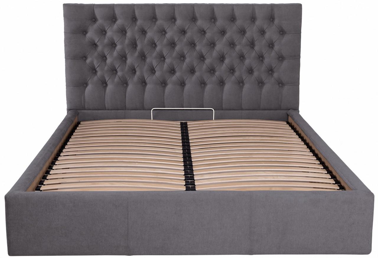 Кровать Cambridge Comfort Мисти с подъемным механизмом и нишей для белья 140х190 см Темно-серый