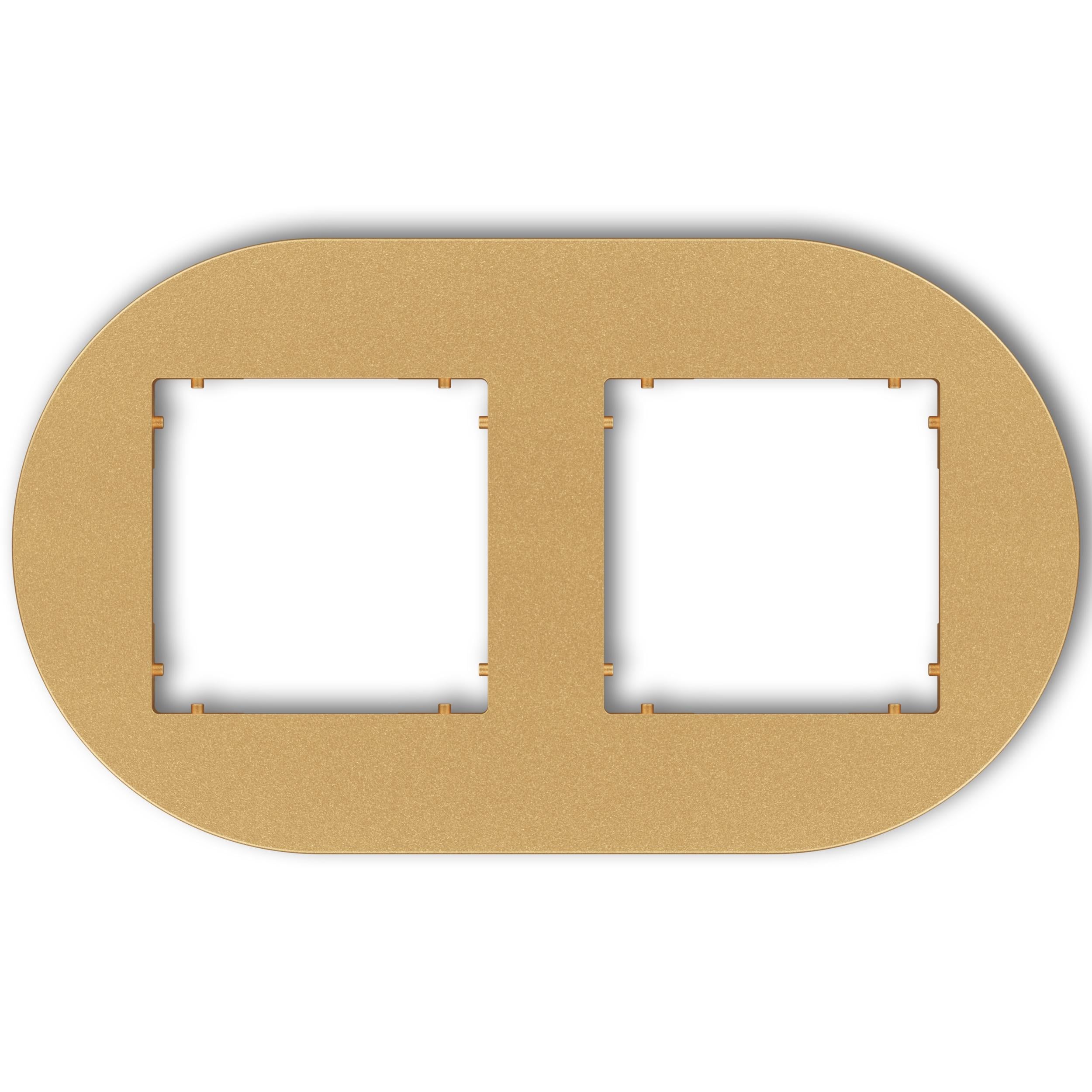 Рамка двойная универсальная круглая Karlik Mini Золотистый (29MRTO-2)