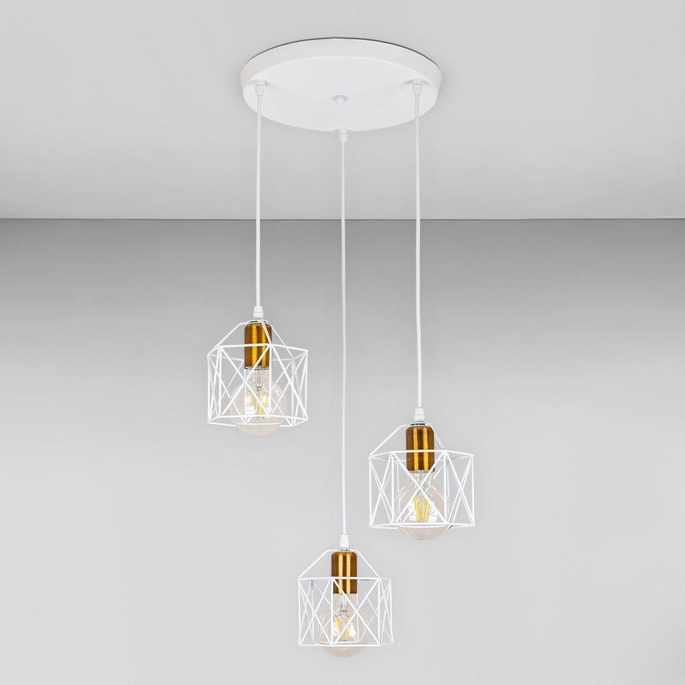 Люстра подвесная Light House LS-17162F-3 WH+BRZ 300 Белый/Бронзовый 