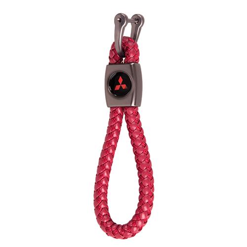 Брелок Vitol Mitsubishi плетёный со скобой искусственная кожа Red (411827)