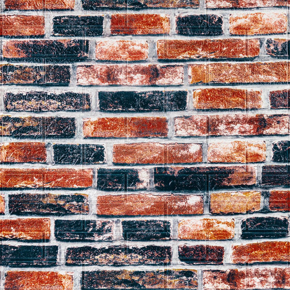 Панель самоклеящаяся 3D катеринославская кирпич 700х770х3 мм Серо-синий (48-3 SW-00001165)