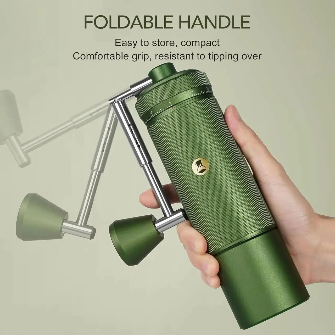 Кофемолка ручная Timemore Chestnut S3 Grinder Green с коническими стальными жерновами (TS3GR) - фото 7 Кофемолка ручная Timemore Chestnut S3 Grinder Green с коническими стальными жерновами (TS3GR) - фото 7