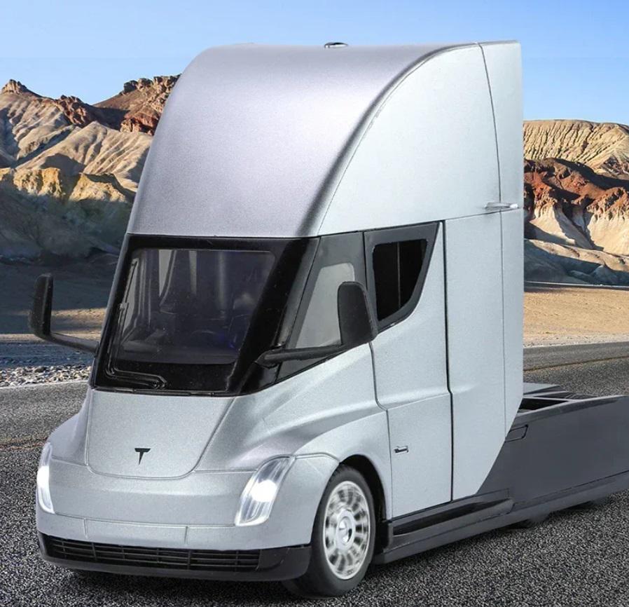 Модель автомобіля Tesla Semi металева Сірий (21572956) - фото 10