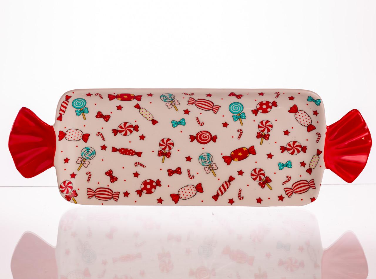 Блюдо сервировочное фарфоровое Christmas candy 35х12,5 см (CR-1-29) - фото 2 Блюдо сервировочное фарфоровое Christmas candy 35х12,5 см (CR-1-29) - фото 2