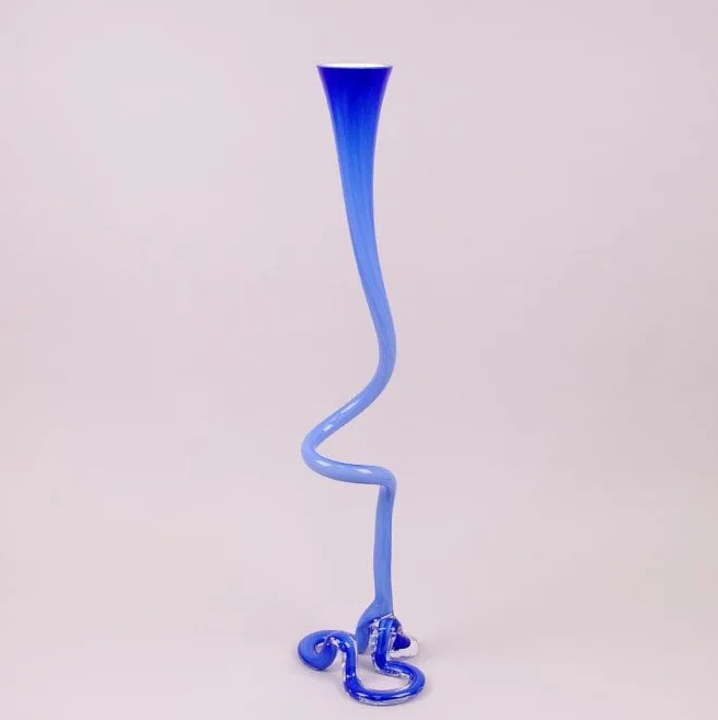 Ваза стеклянная фигурная Flora 80 см Голубой (8203) Ваза стеклянная фигурная Flora 80 см Голубой (8203)