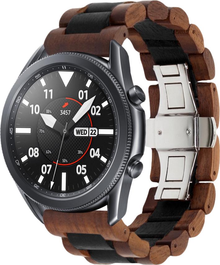 Ремешок деревянный WoodLock для Galaxy Watch 3 45 мм Black/Brown (28671-26) Ремешок деревянный WoodLock для Galaxy Watch 3 45 мм Black/Brown (28671-26)