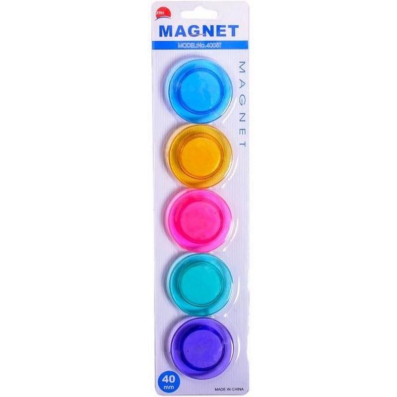 Магниты резиновые Bambi на блистере 5 шт. диаметр 4 см Синий (PD-216-A-4)