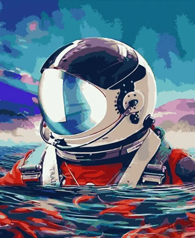 Картина по номерам Strateg В космическом океане 40x50 см (SR-B-GS568)