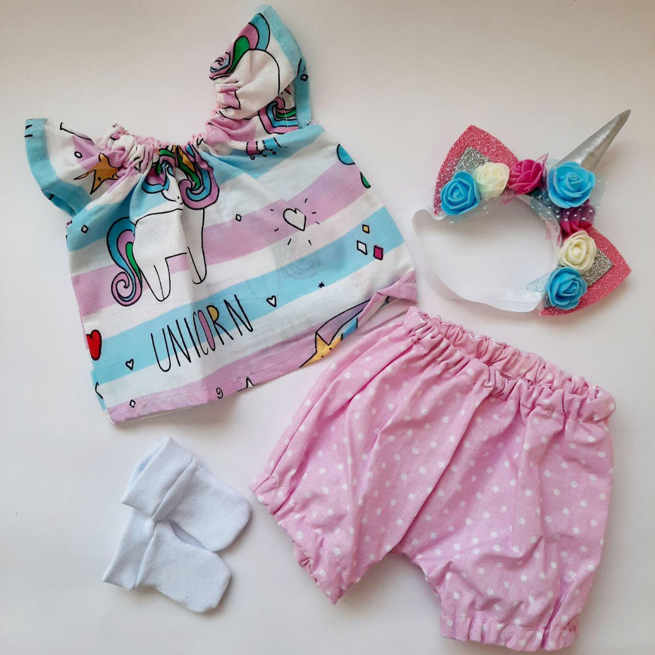 Набор одежды для куклы Baby Born Единорог 40-43 см Розовый (8435895)