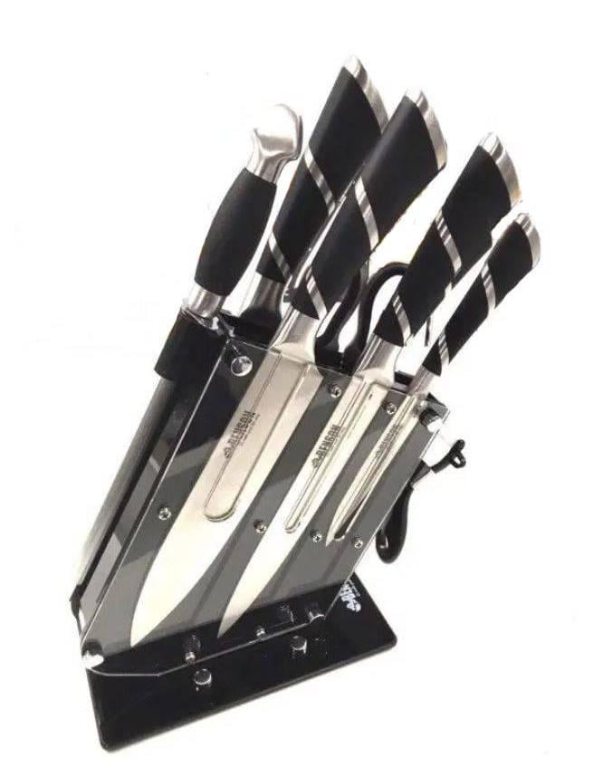 Набор ножей Benson BN-416 с подставкой Черный (14424596)