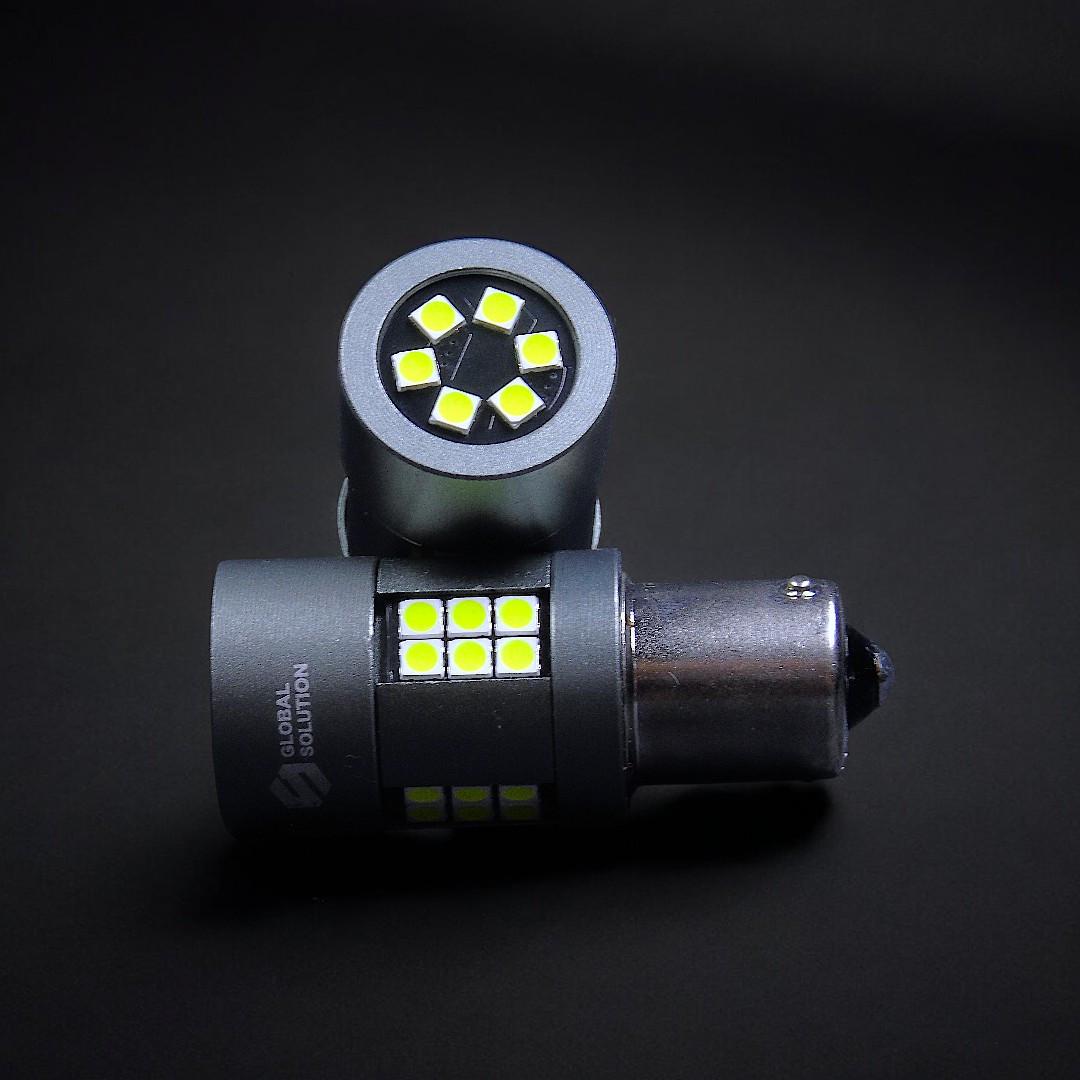 Автомобильные лампы светодиодные Global Solution 1156-3030-30SMD CANBUS Зеленый (2330497703) - фото 5