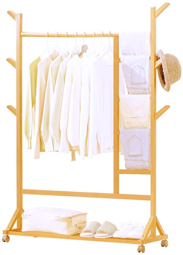 Вешалка-стойка для одежды из дерева Благоев Карри (СВГ-002403) Вешалка-стойка для одежды из дерева Благоев Карри (СВГ-002403)