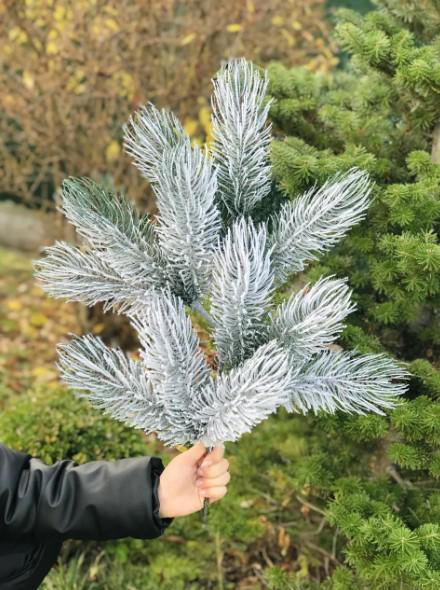 Гілочка новорічна засніжена лита 60 см (804/60/GS) - фото 6 Гілочка новорічна засніжена лита 60 см (804/60/GS) - фото 6