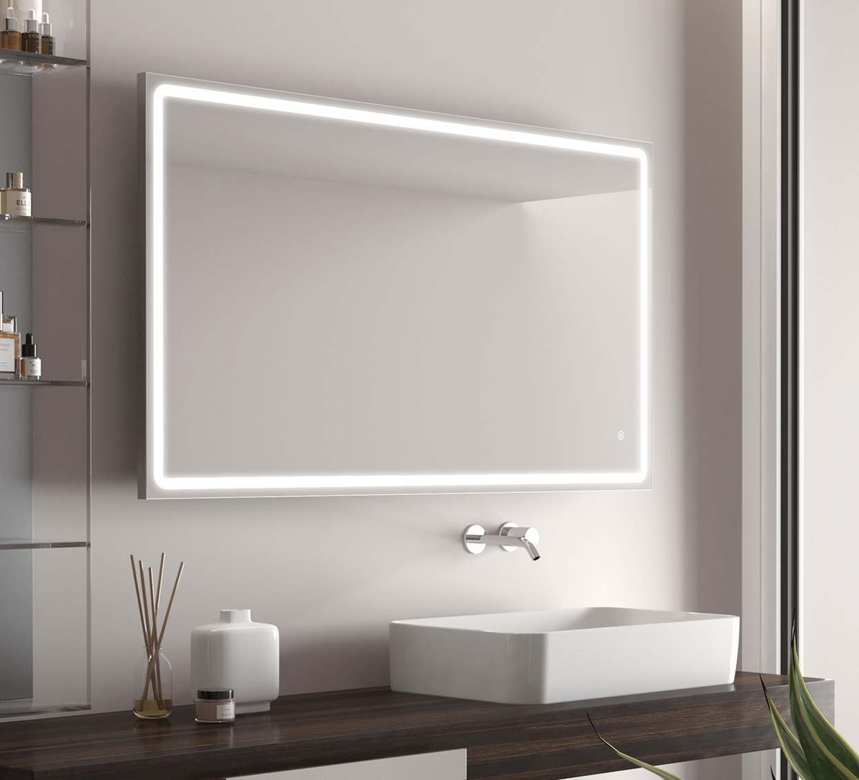 Зеркало для ванной комнаты Aqua PooL Aqua 88-Hra100s70-CWDd-mK с LED-подсветкой 100x70 см (32306394)