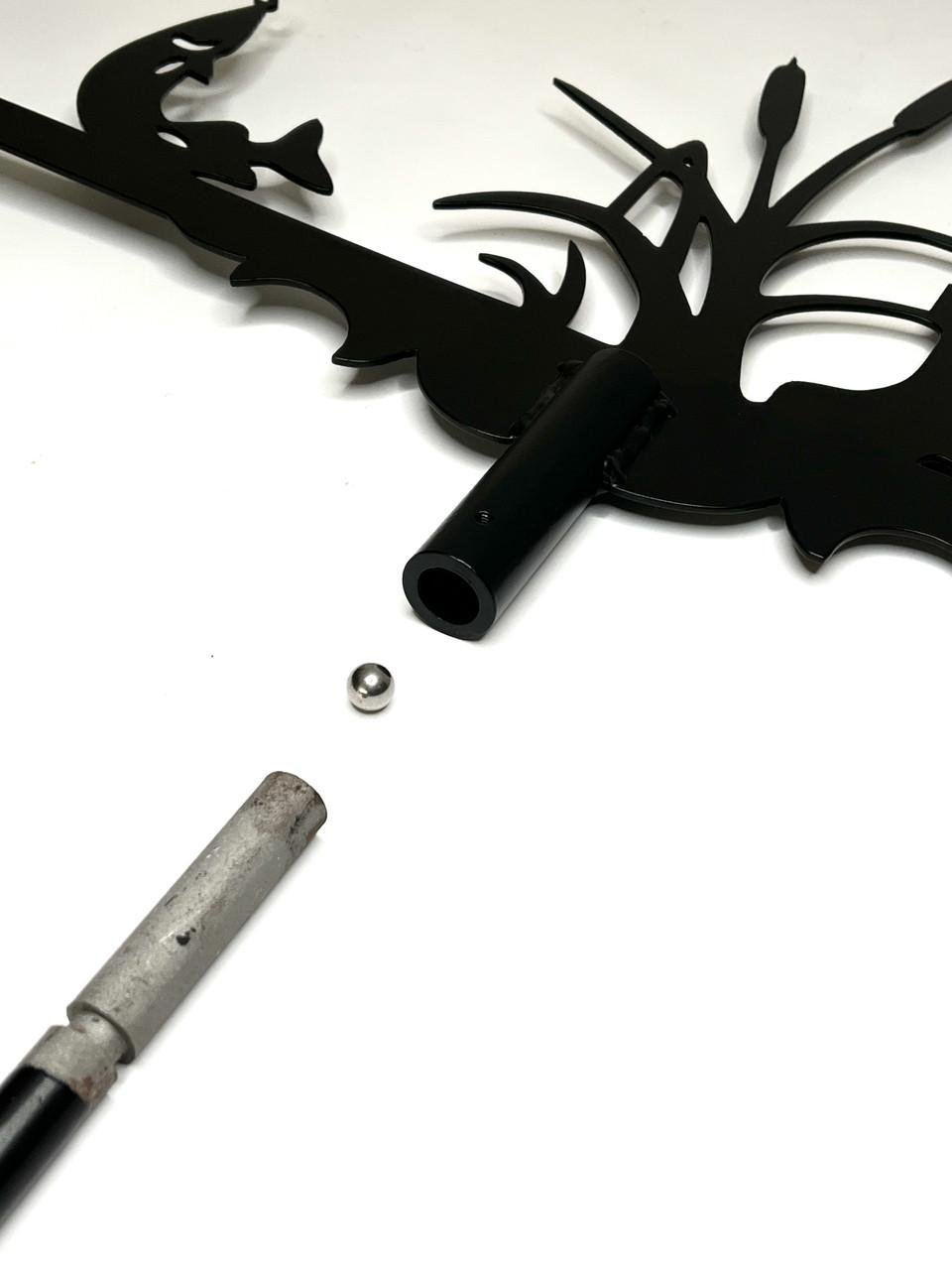 Флюгер на дах Місячний кіт металевий Чорний (9604430) - фото 5