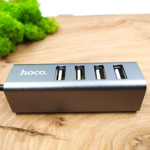 Хаб Hoco HB1 металевий USB Чорний