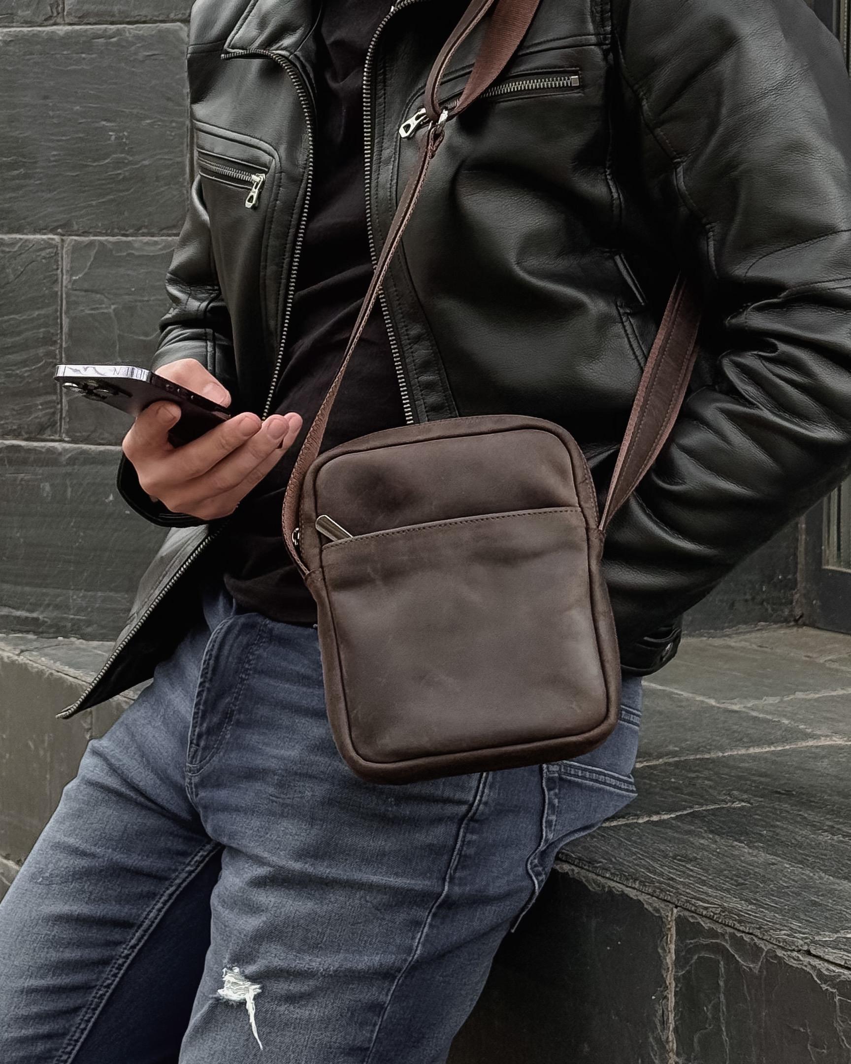 Сумка кожаная Legessy CH 006 Коричневый (CH 006 Brown) - фото 9