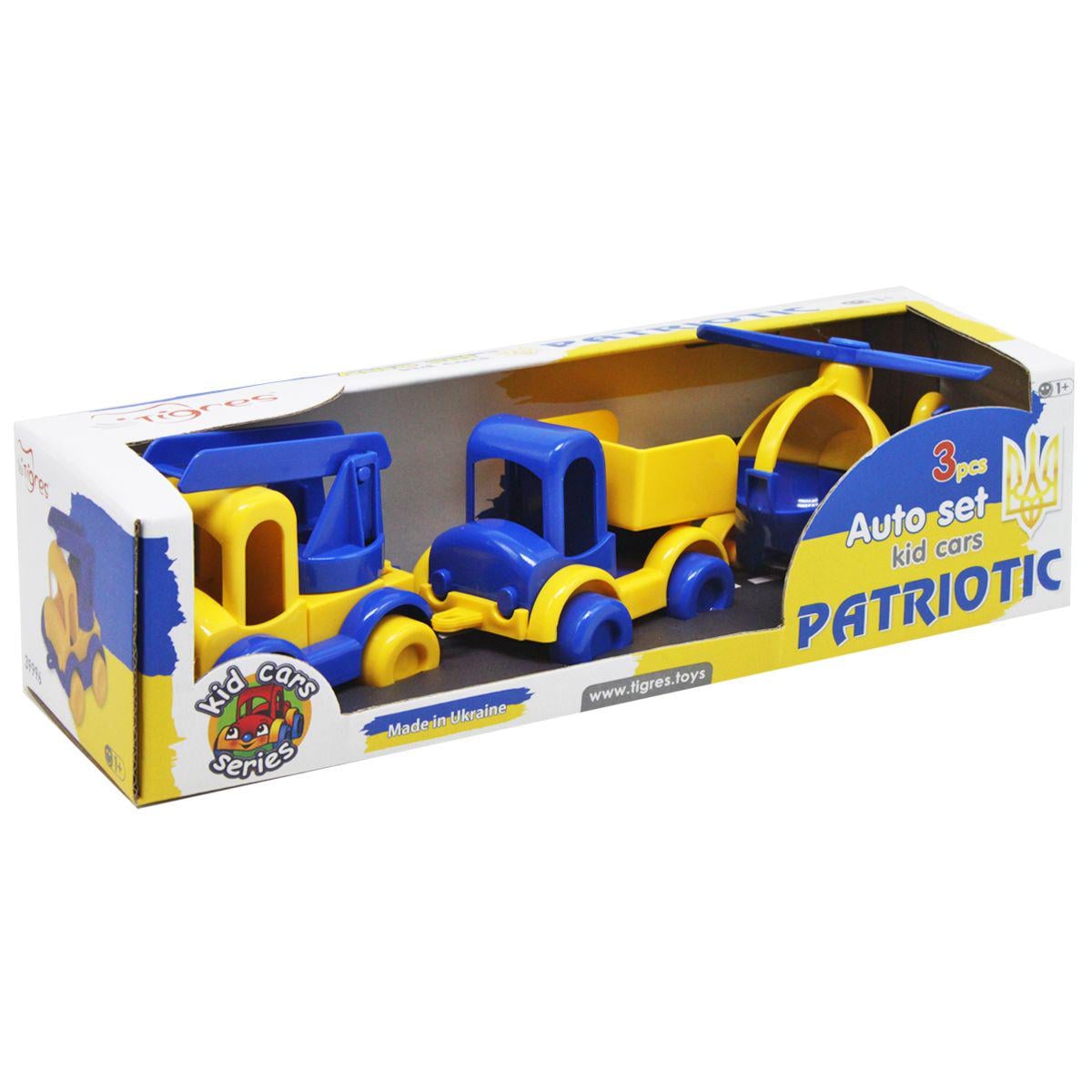 Набор машинок Kid cars Патриотичный 3 шт. (204987)