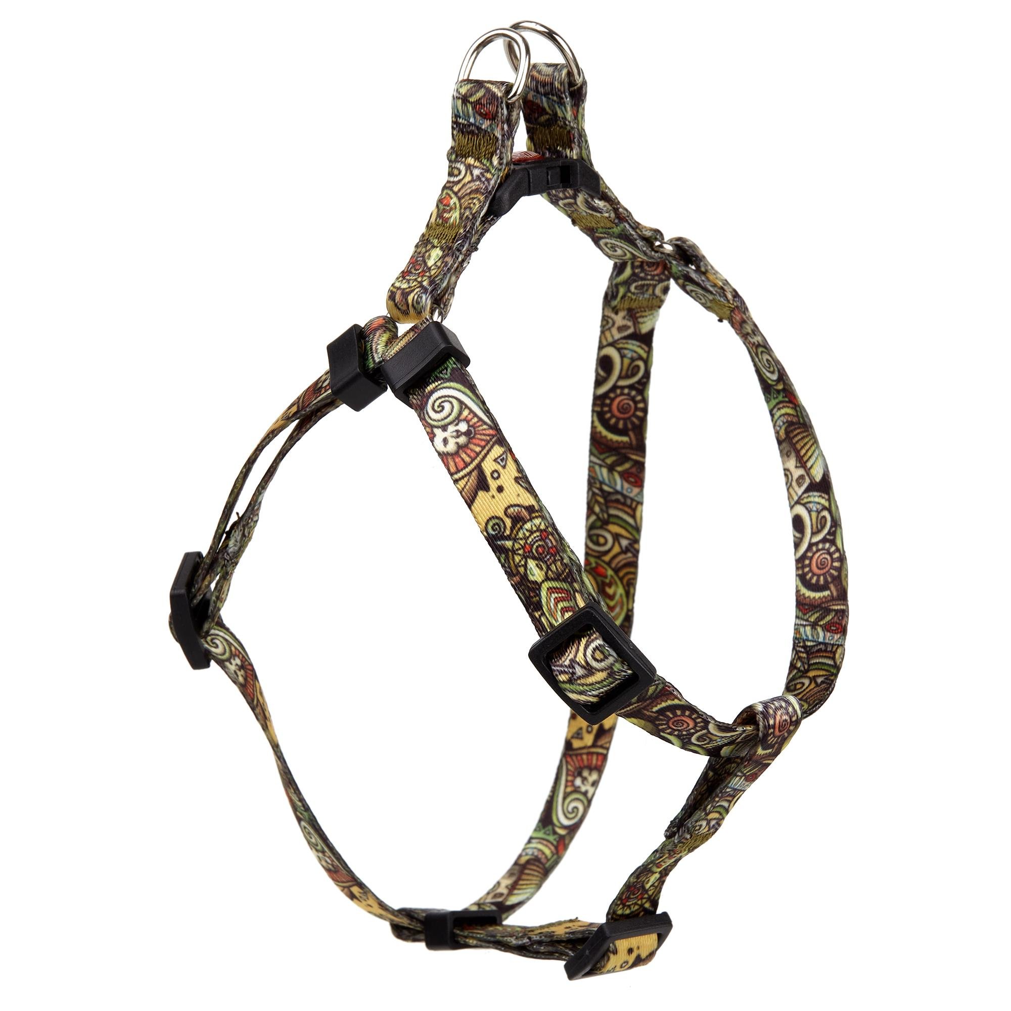 Шлея KareLine AFRIKA з нейлону з візерунком та пластиковою пряжкою 15 мм А 350-480 мм В 400-570 мм (0817/11)