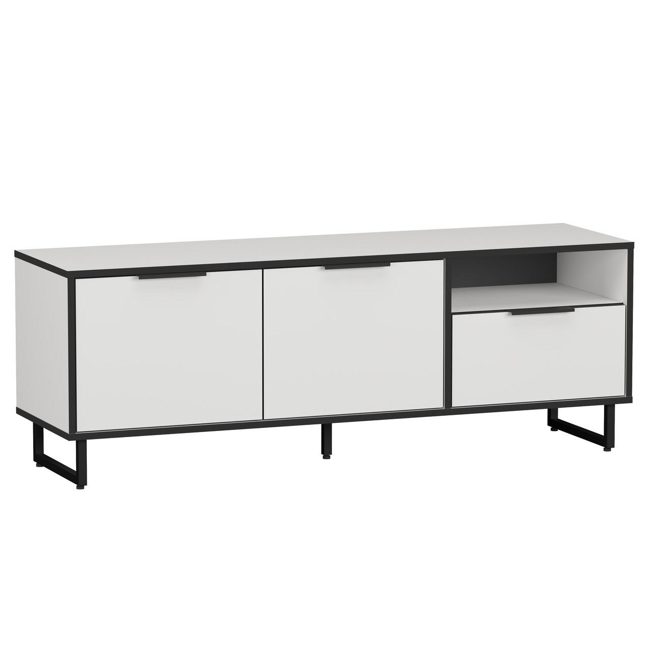 Тумба под ТВ для гостиной/спальни 140х50 см Белый (F-07)