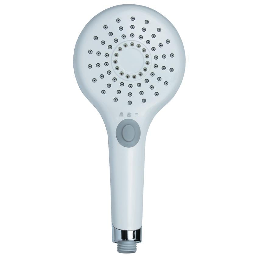 Душевая лейка Aquatica 25A 9794225 с кнопкой 120 мм Белый (223623)