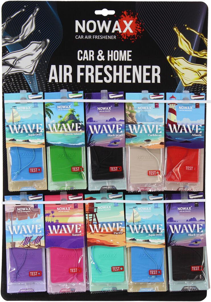 Ароматизатор Nowax Wave MIX подвесной 1 упаковка 30 шт. лист (NX07814)