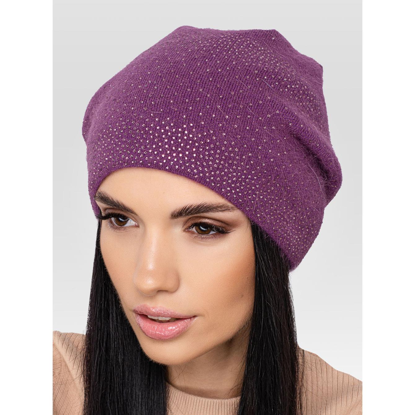 Шапка женская ангоровая Leks Сузирья one size Инжир - фото 1