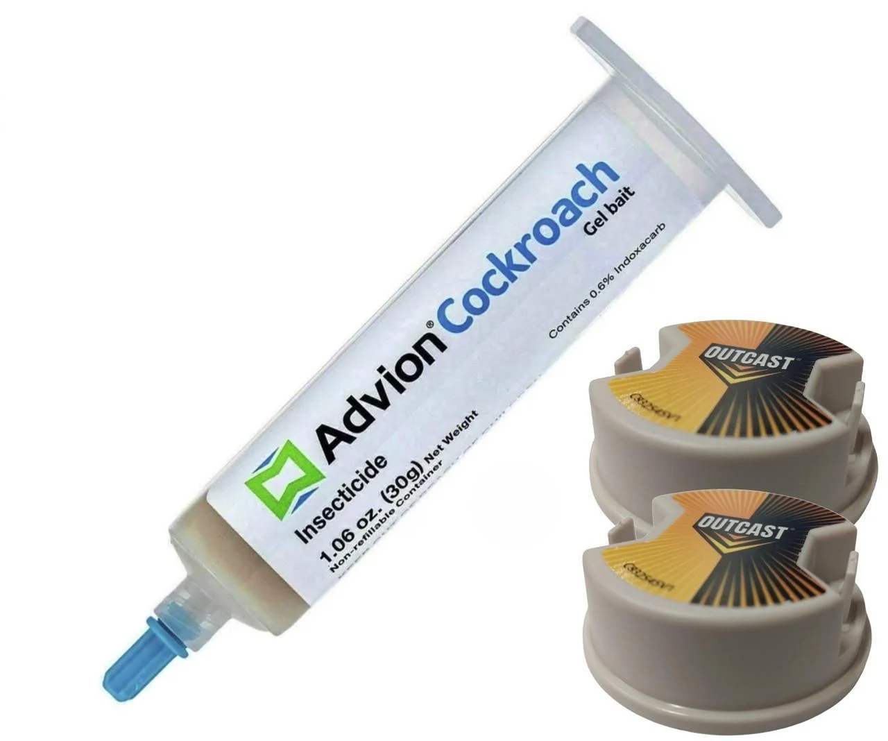 Гель та пастка від тарганів Syngenta Advion Cockroach Gel 30 г та OUTCAST 5 г 2 шт. (2758764915)