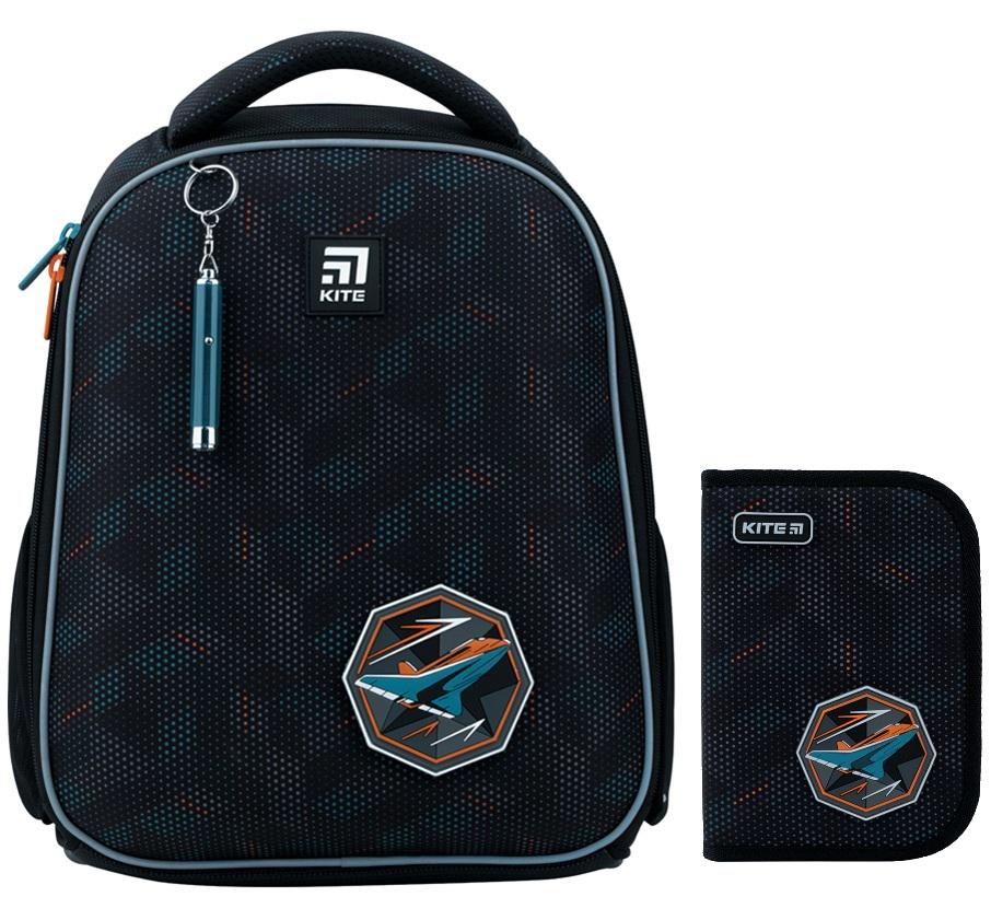 Набор школьный рюкзак Kite Education Spaceship каркасный и пенал (202234)