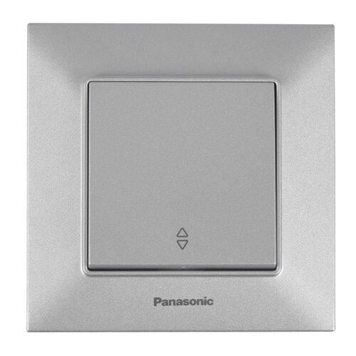 Выключатель одноклавишный проходной Panasonic Arkedia Slim Серебристый (WNTC0003-2SL)