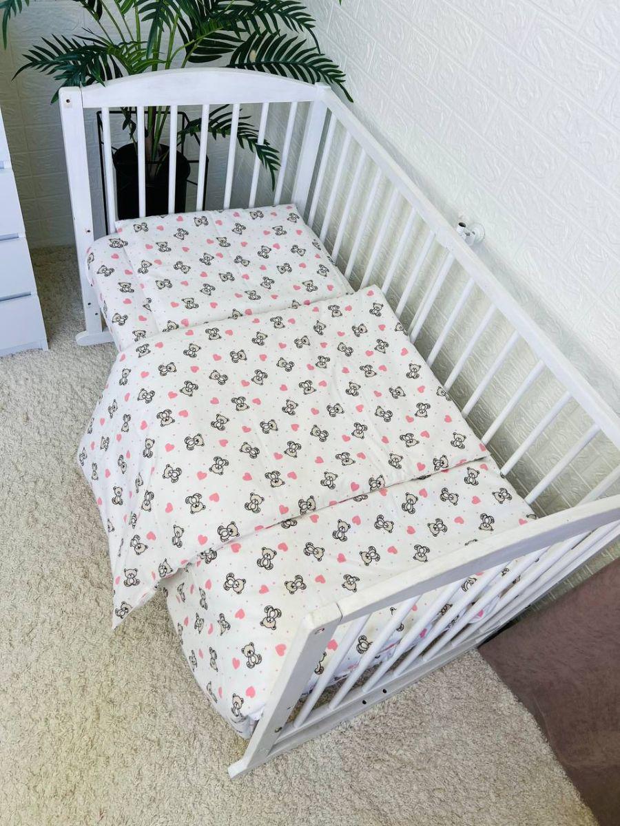 Комплект постельного белья детский байковая наволочка/под одеяло/простыня (7718)