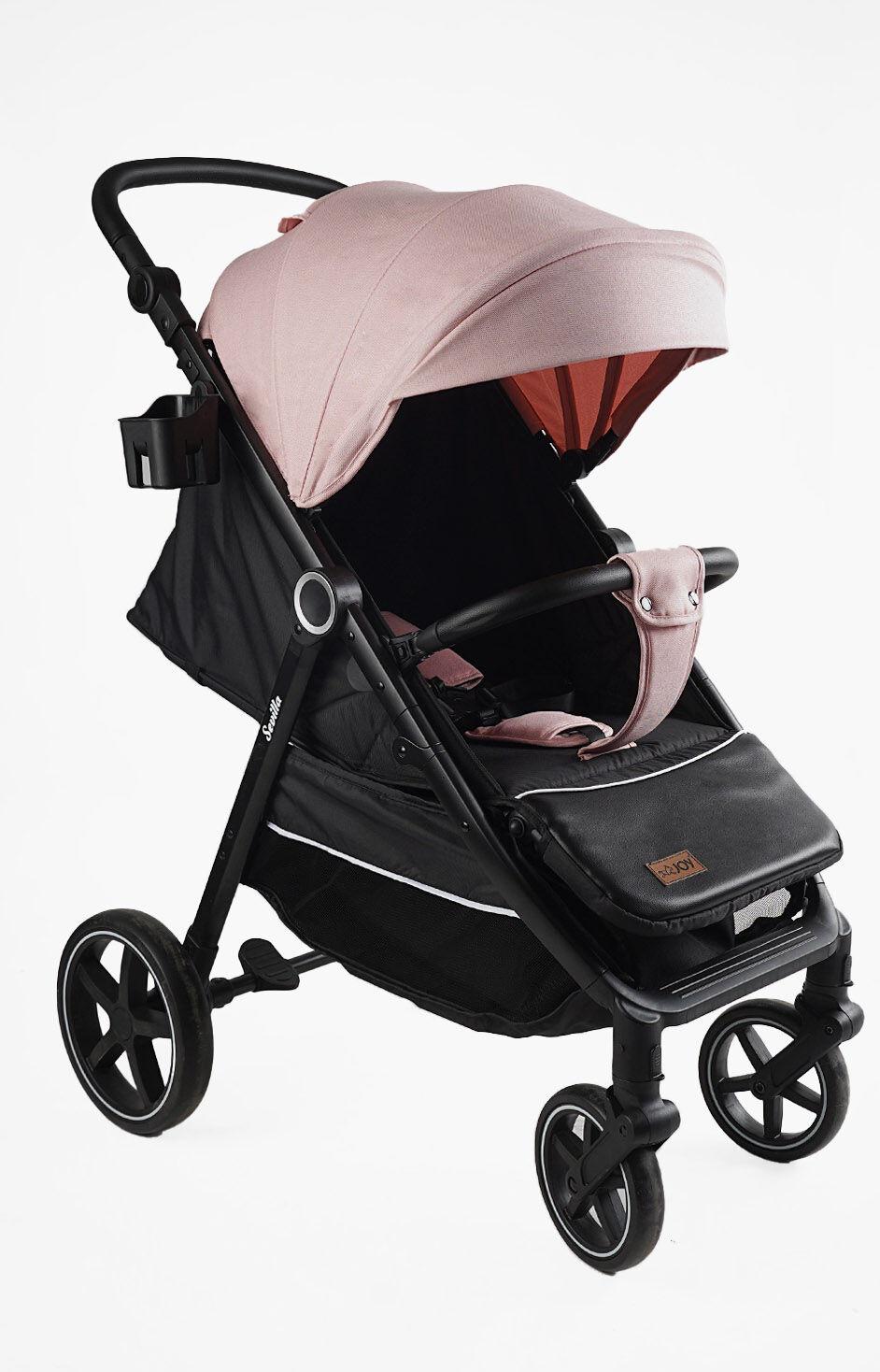 Дитячий візочок прогулянковий Sevillia JOY Black/Pink (170084)