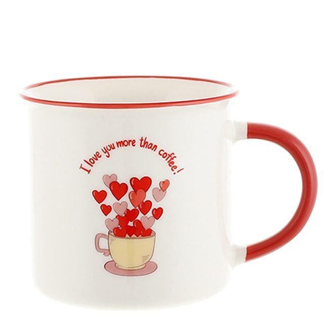 Чашка фарфоровая Flora Любовь 350 л Белый (33431)