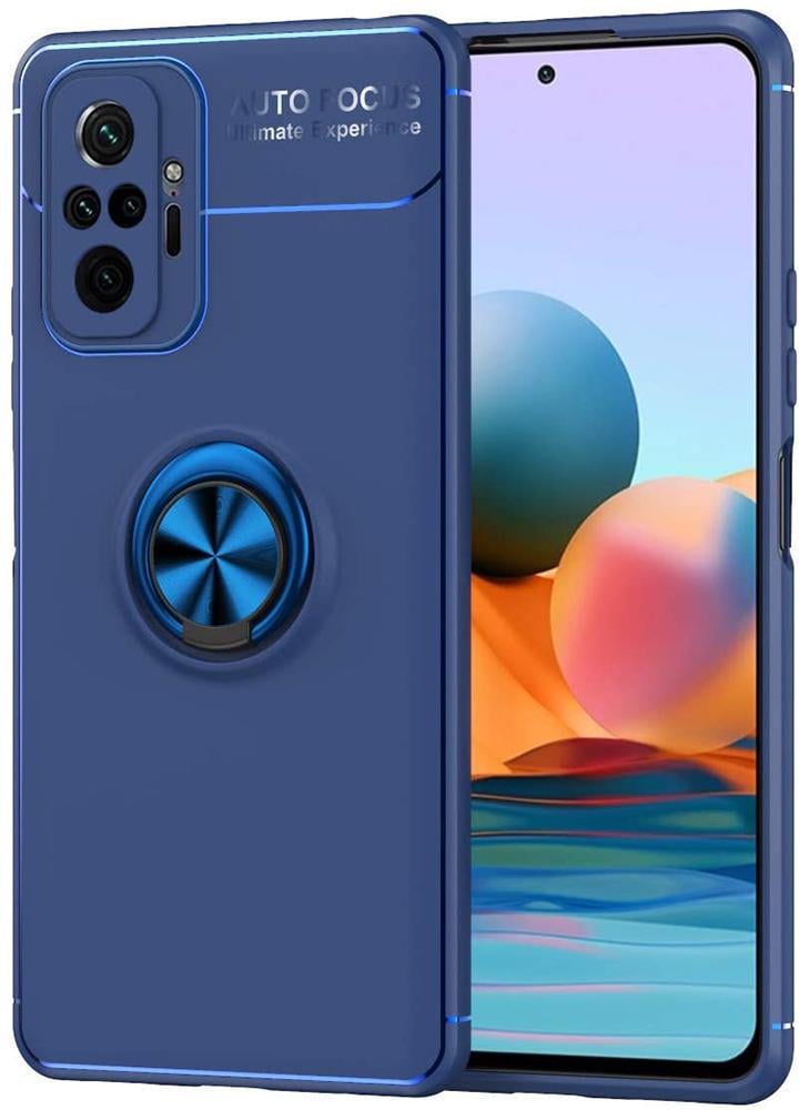 Чехол с кольцом Auto Focus для Redmi Note 10 Pro Blue (20986-28)