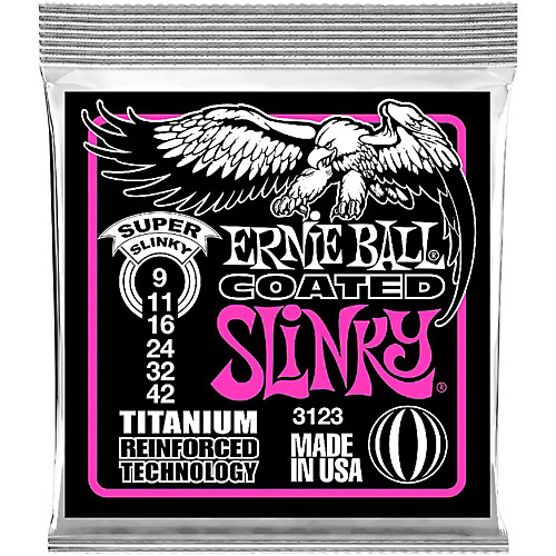 Струны для электрогитары Ernie Ball 3123 Coated Titanium RPS 9-42 Super Slinky (640)