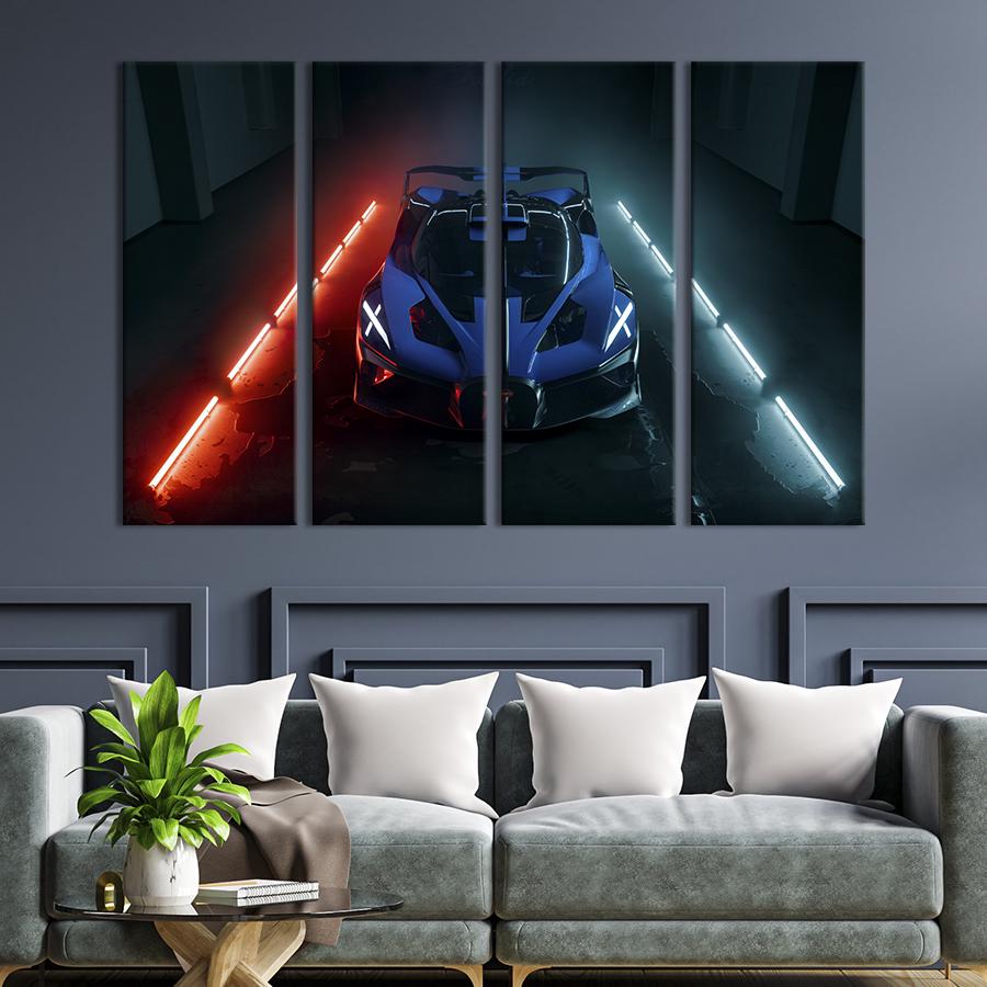 Картина на холсте Сверхбыстрый Bugatti Bolide 209x133 см (1242-41)